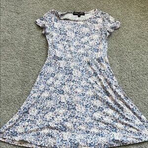 Floral Blue Girl's Dress